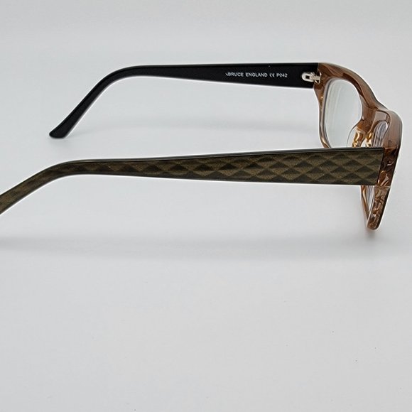 Booth & Bruce England P042 Brown Olive Diamond Eyeglasses Frame 49-19-140 - Picture 5 of 12